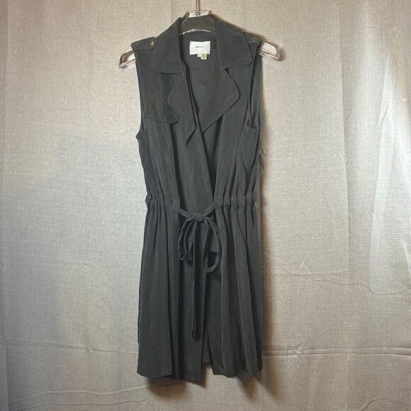 Elevenses Army Green Collar Tie Wrap Vest Chic and Functional Size Medium - Picture 6 of 9
